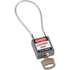 Cadenas de sécurité — Compact à câble, Gris, KD - Clé différente, Acier, 108.00 mm, 1 Boîte